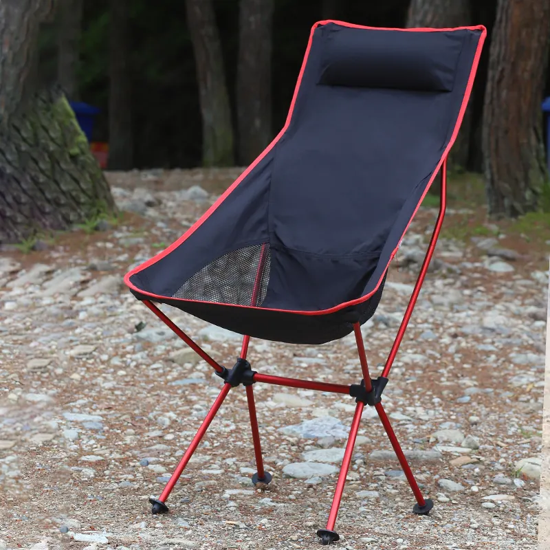 Hot Sale Outdoor Aluminum Ultralight Moon Chair Portable Garden Chair Fishing Seat Camping Beach Chairs