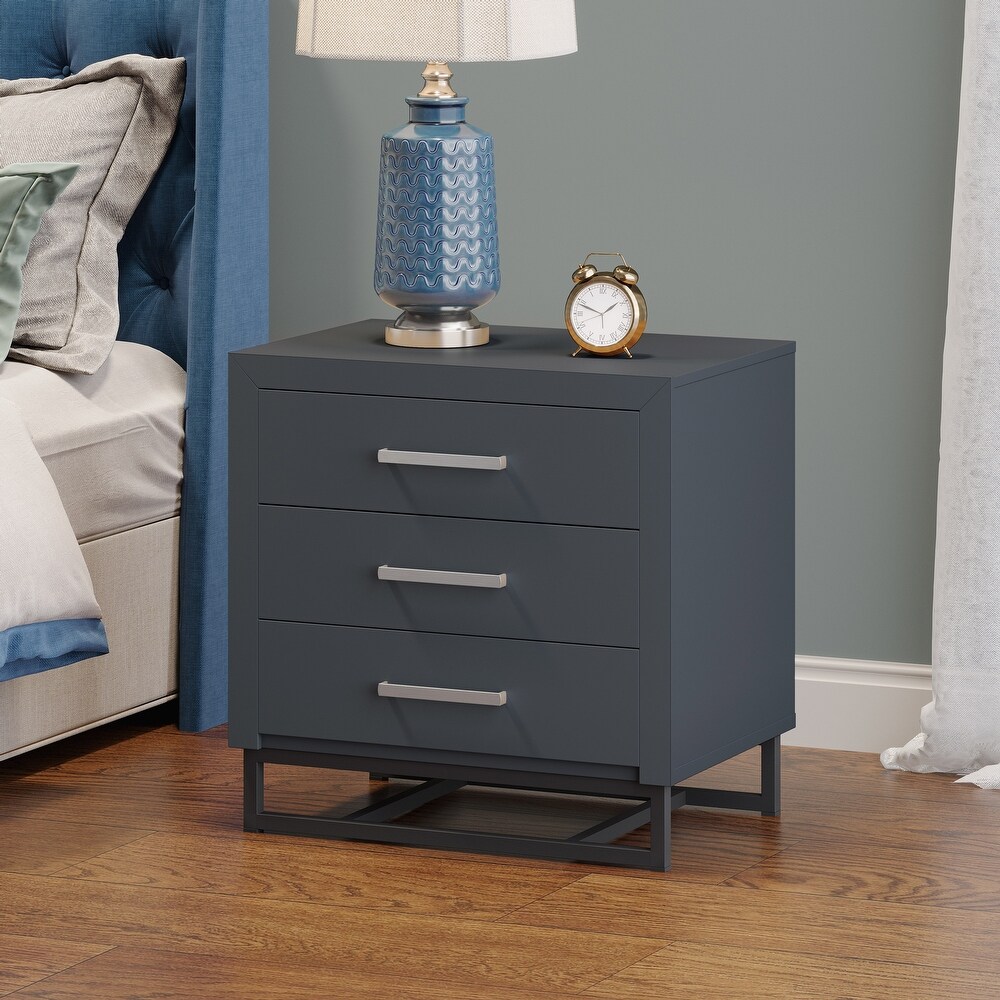 Beeson 3 Drawer Nightstand (Set of 2) by Christopher Knight Home