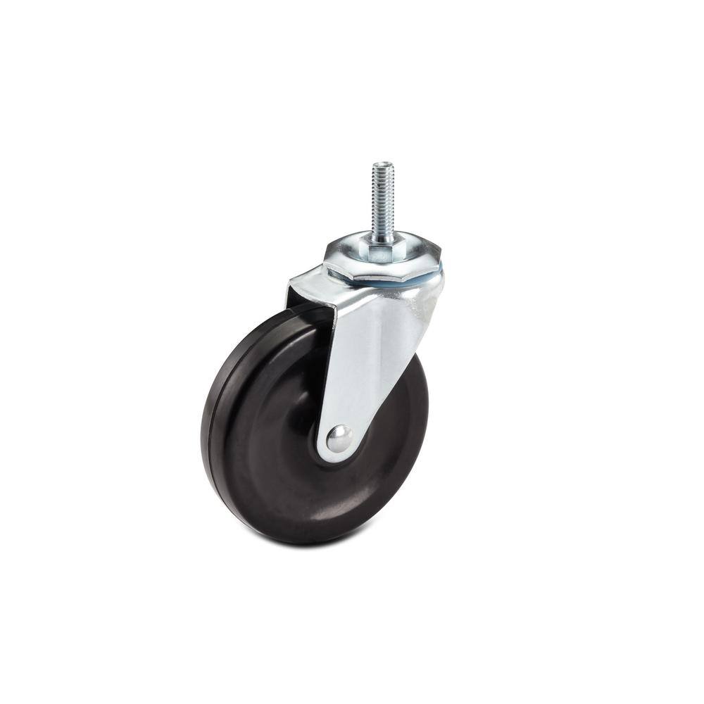 TRINITY 4 in. H x 1 in. D Swivel Wheel Set of (4) ZSV-99-018-4010