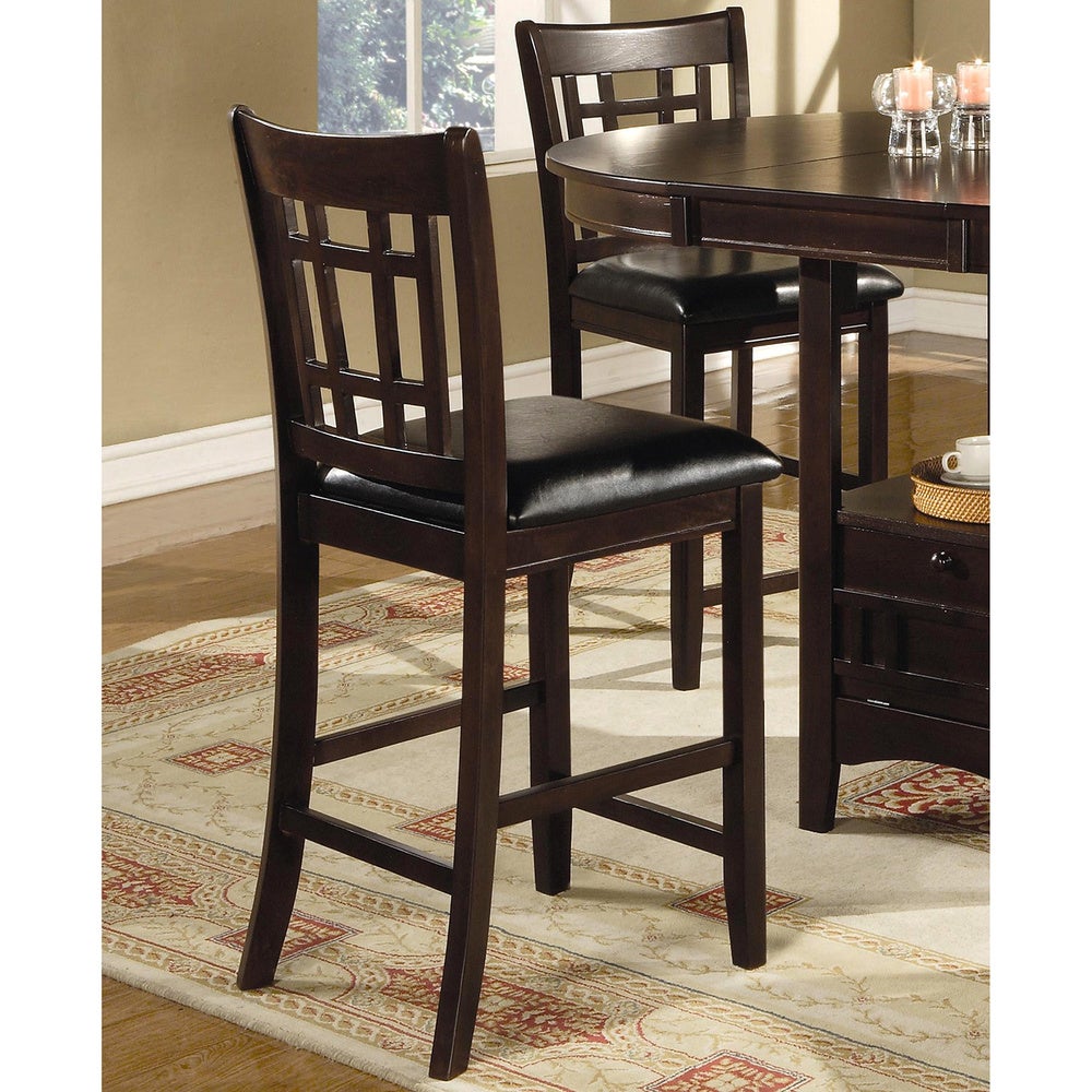 Quince Espresso Counter Height Stools (Set of 2)