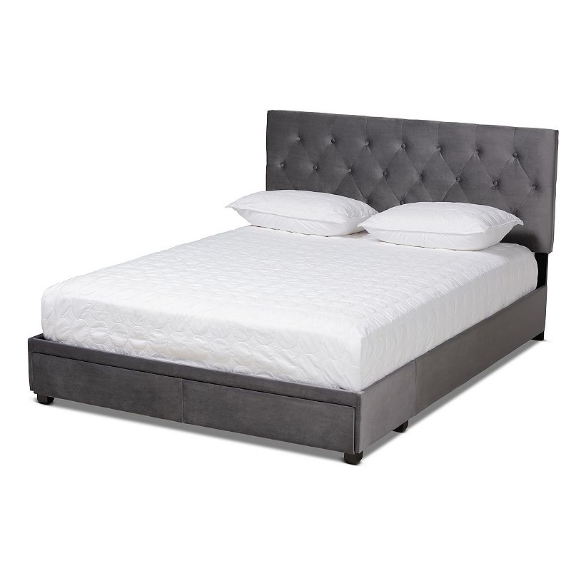 Baxton Studio Caronia Tufted Storage Bed