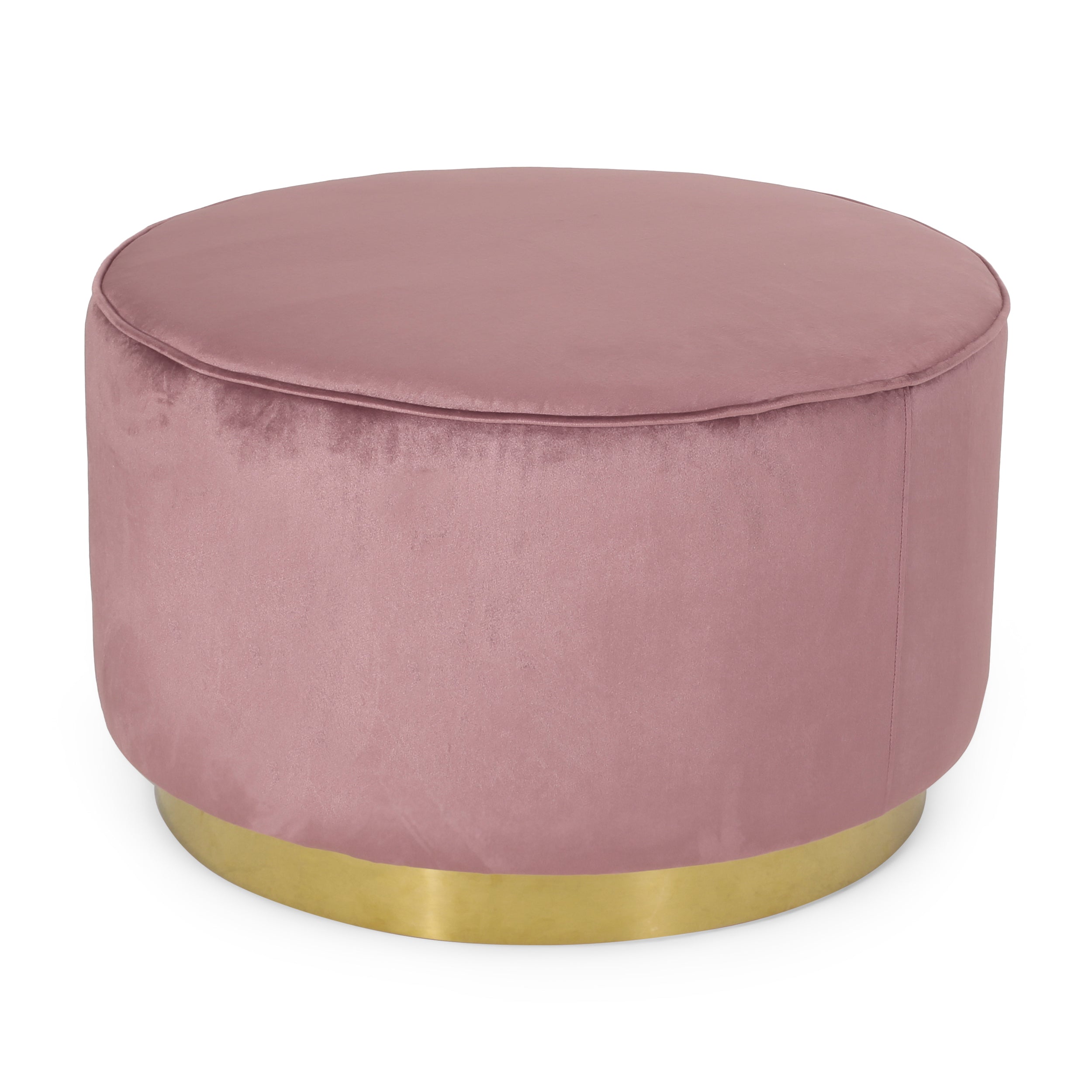 Kile Modern Glam Velvet Swivel Ottoman