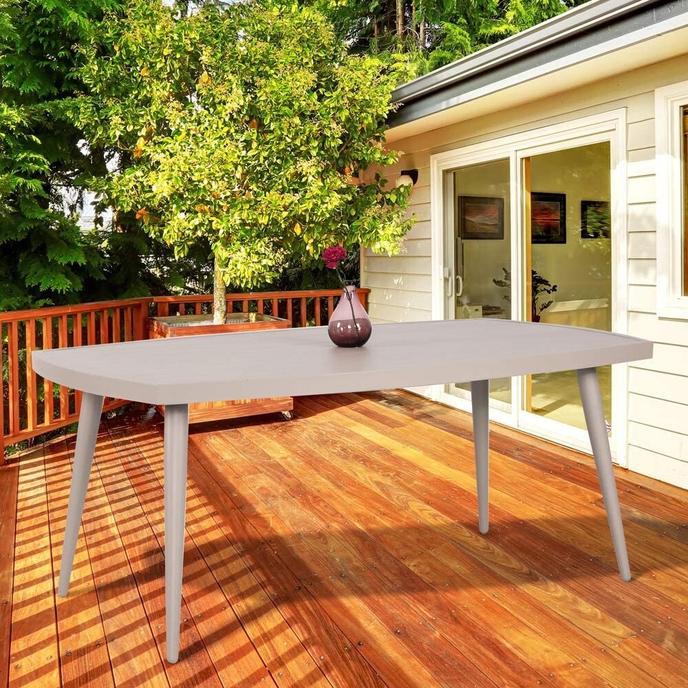 NUU GARDEN 67in. Single Outdoor Aluminum Dining Table