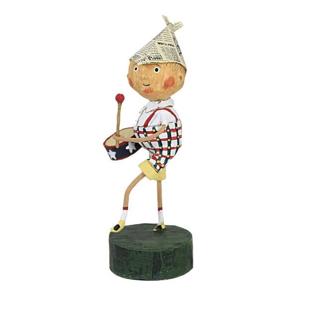 Lori Mitchell Little Patriotic Boy One Figurine 5 5 Inches Patriotic Drum Marching 20104 Polyresin Multicolored