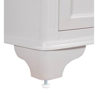 Home Decorators Collection Terryn 72 in. W x 20 in. D x 35 in. H Vanity in White with Engineered White Marble Top and White Sinks TJ-TNV7220WH