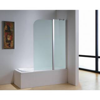 Dreamwerks 43 in. x 59 in. Frameless Pivot Tub Door in Chrome BT236AF