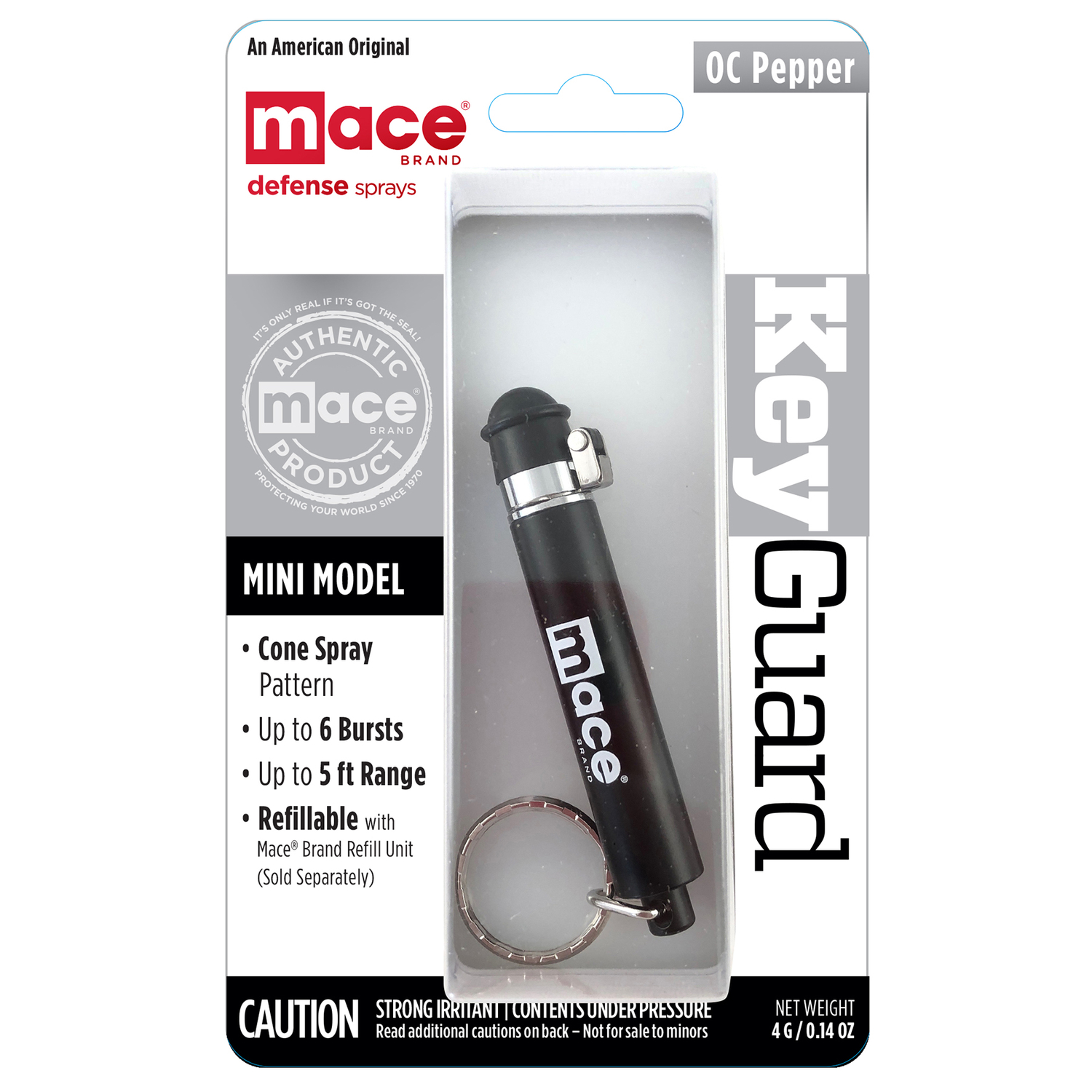 Mace Key Guard Black Aluminum/Plastic Pepper Spray