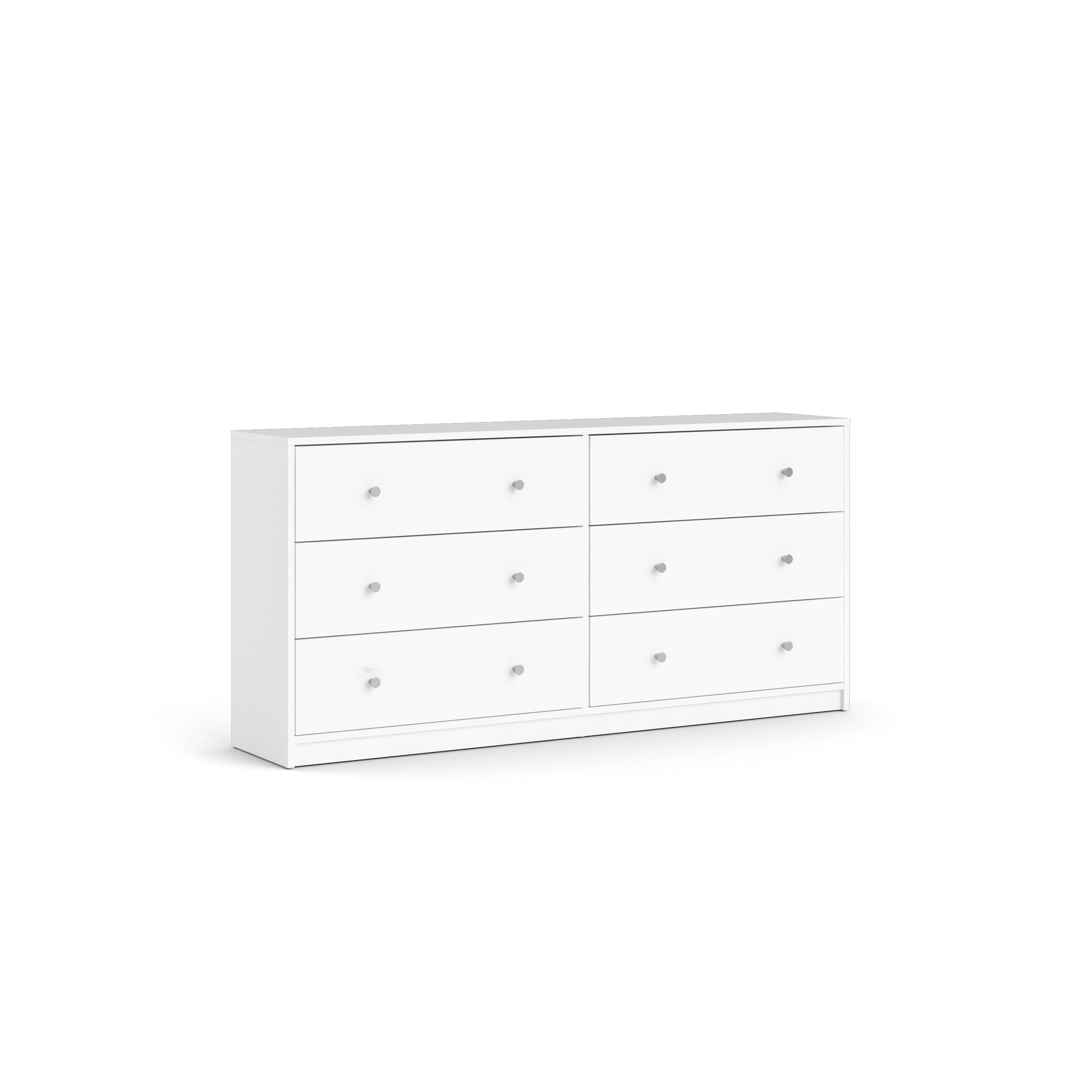 Studio 6 Drawer Double Dresser, White