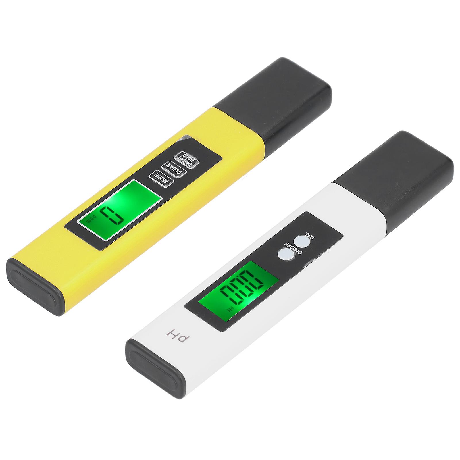 Ph Tds Meter Combo 0.01ph High Accuracy Pen  2% Readout Accuracy 3 In 1 Ec Temperature Testera2(yellow) + Ph02sl(white)