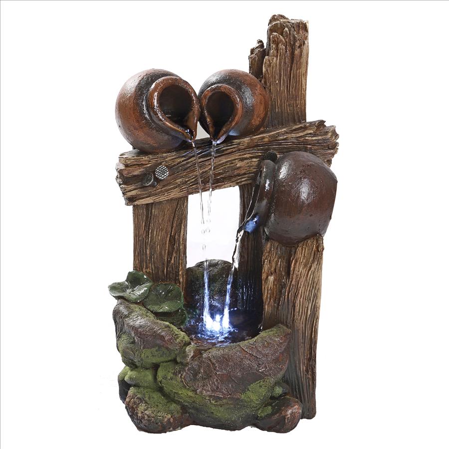 Design Toscano The Cascading Urns of Ravello Illuminated Garden Fountain