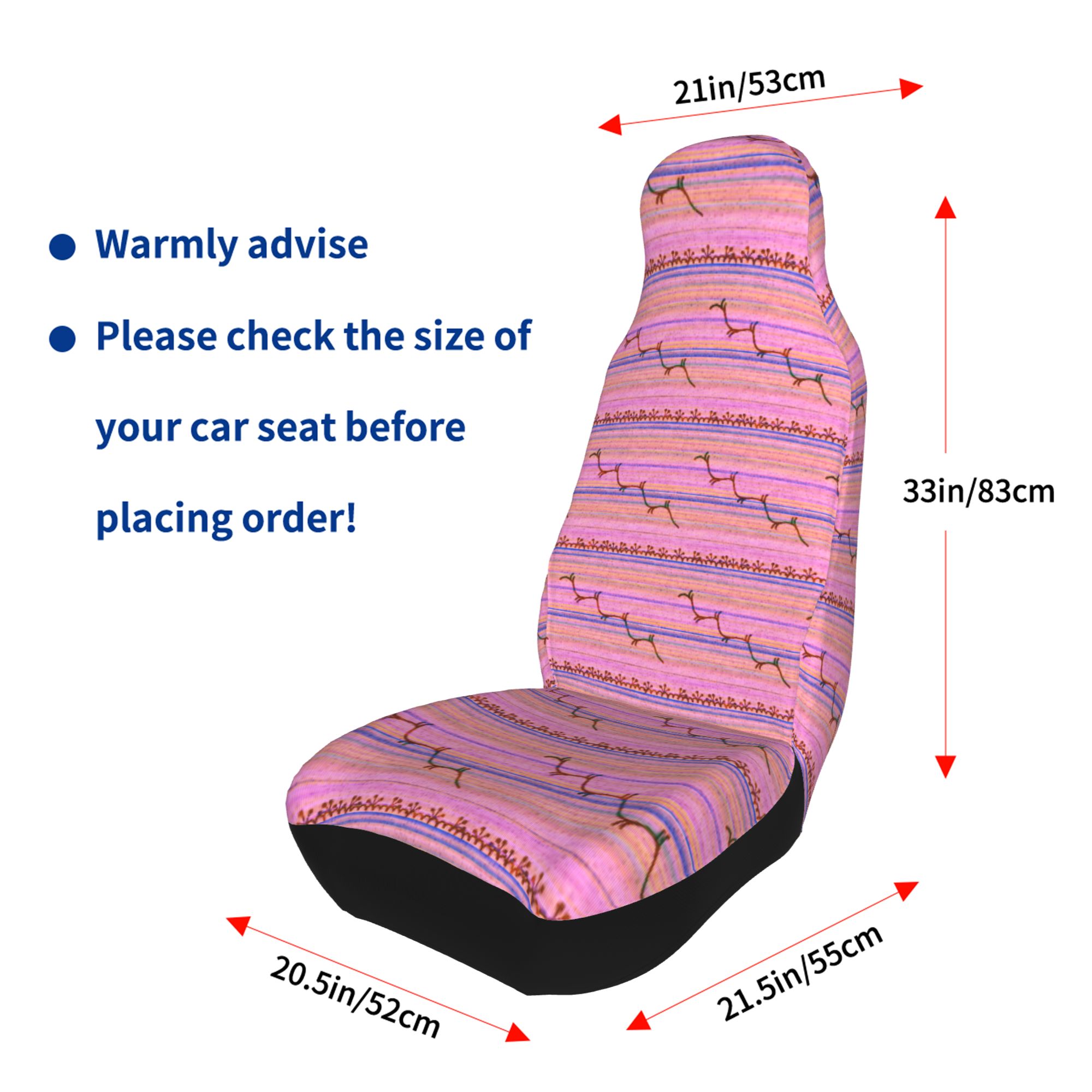 ZICANCN Car Seat Cover Pink Spring Car Front Seat Covers Protectors ， Automotive Seat Covers for Cars Trucks Suv