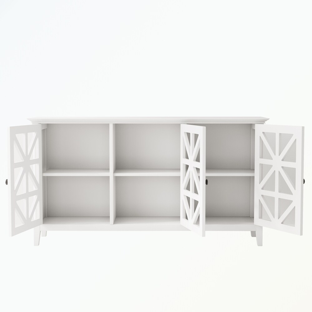 Accent Cabinet With 3 Doors and Adjustable Shelves