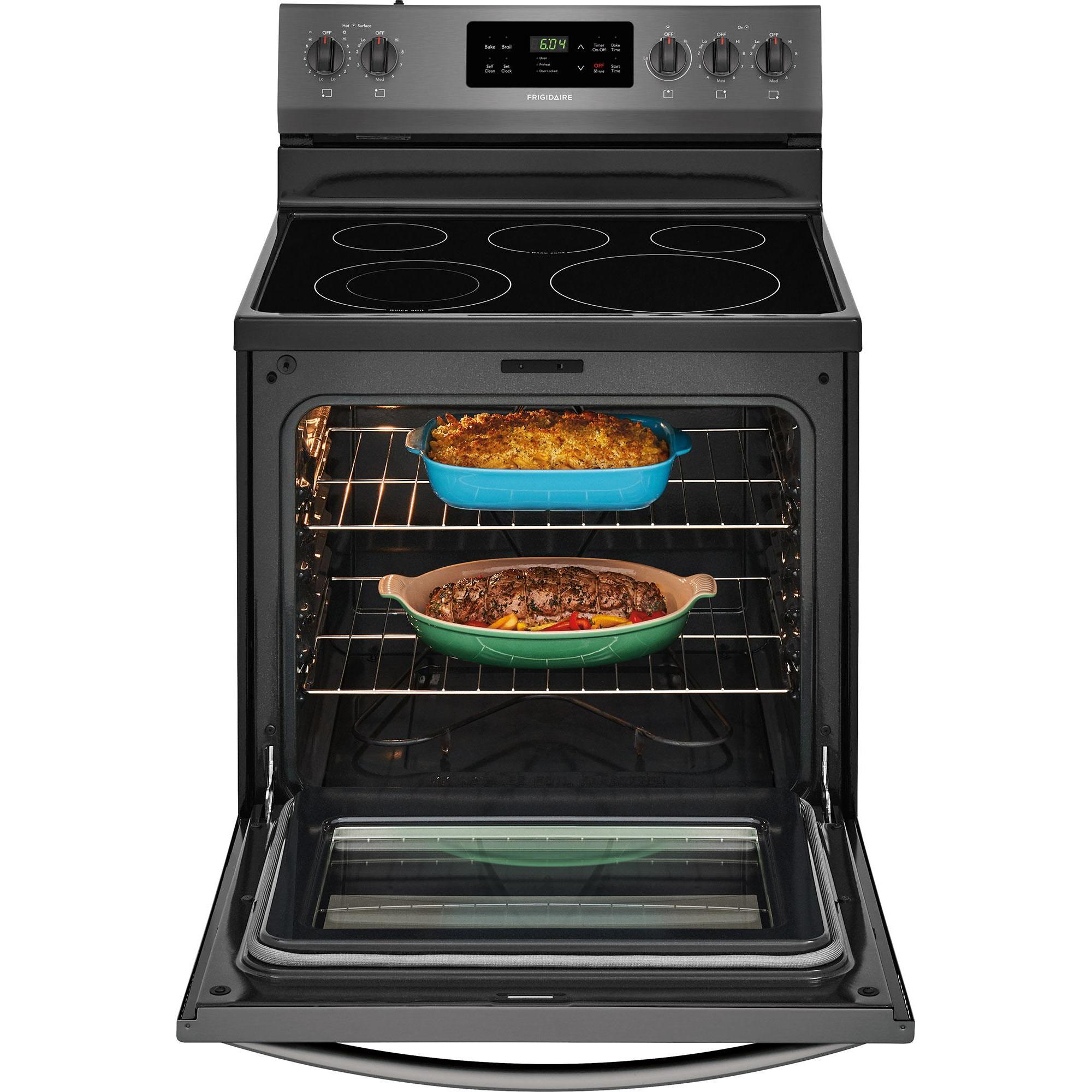 Frigidaire 30-inch Freestanding Electric Range with SpaceWise? Expandable Elements CFEF3054TD