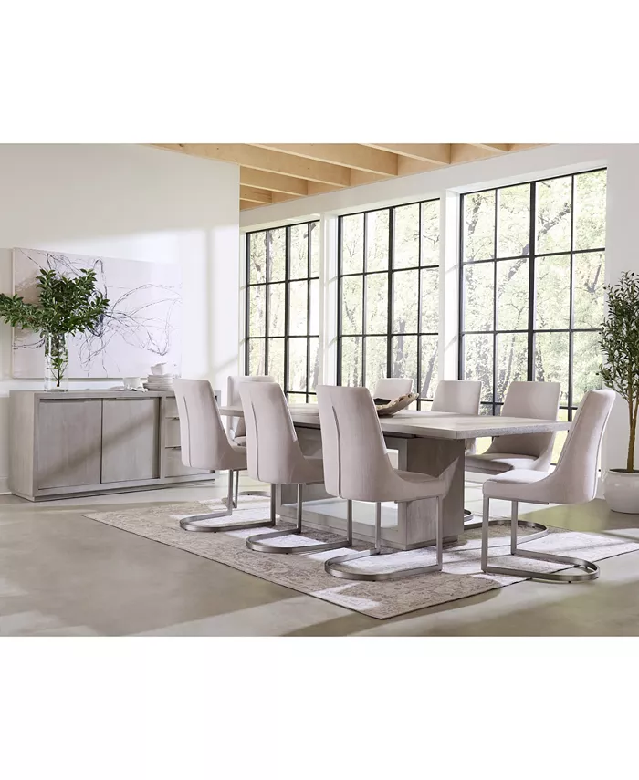 Furniture Tivie 7pc Dining Set (Rectangular Table + 6 Dining Chairs)