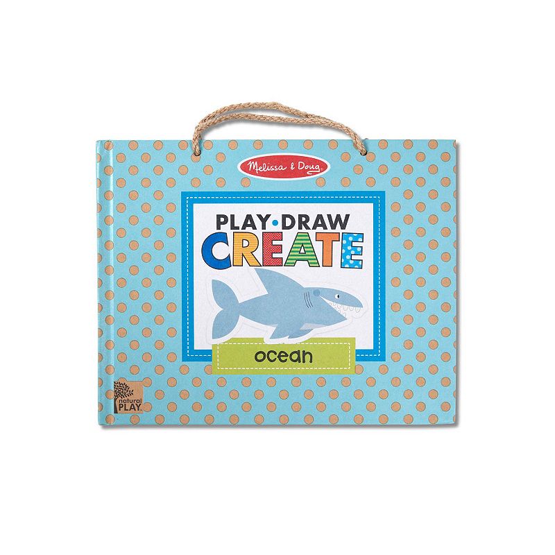 Melissa and Doug Natural Play Play， Draw， Create Reusable Drawing and Magnet Kit - Ocean