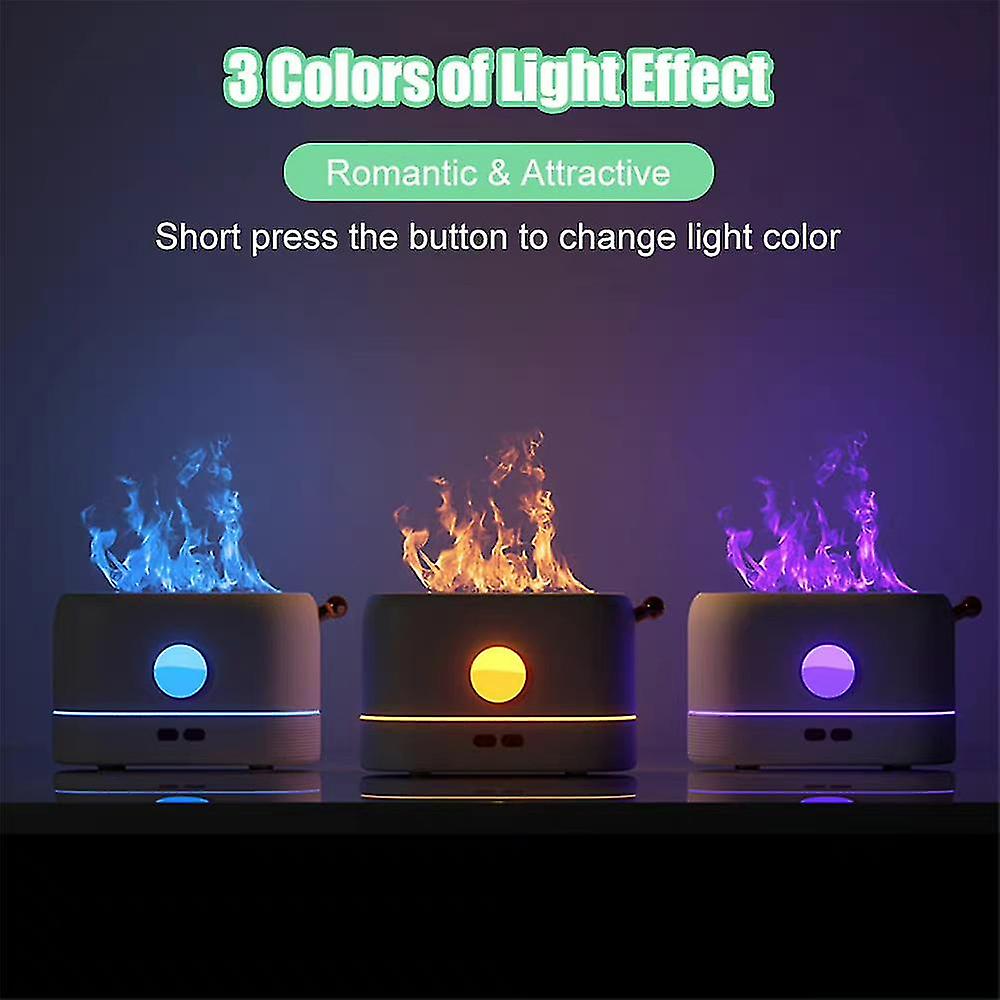 Aroma Diffuser Essential Oil Simulation Flame Light Creative Air Humidifier For Home Office