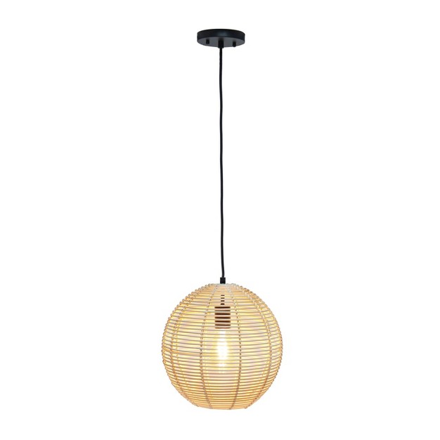 Natural Globe Pendant Ceiling Light Beige Elegant Designs