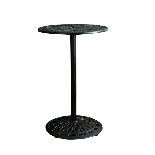 Santa Maria Outdoor Cast Aluminum Round Bar Table (ONLY) by Christopher Knight Home