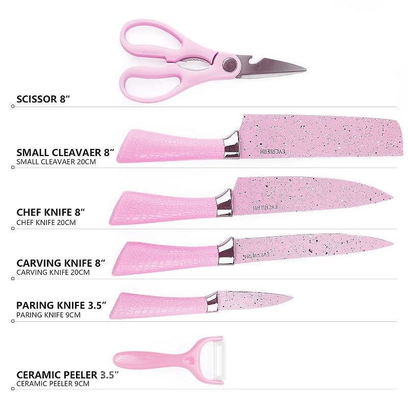 6 Piece High Carbon Stainless Steel Assorted Knife Set