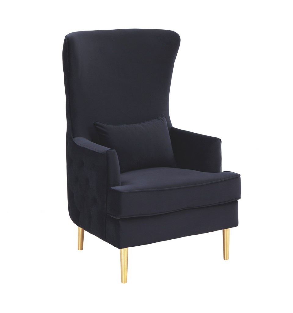 TOV Furniture Alina Black Tall Tufted Back Chair - TOV Furniture TOV-S6479