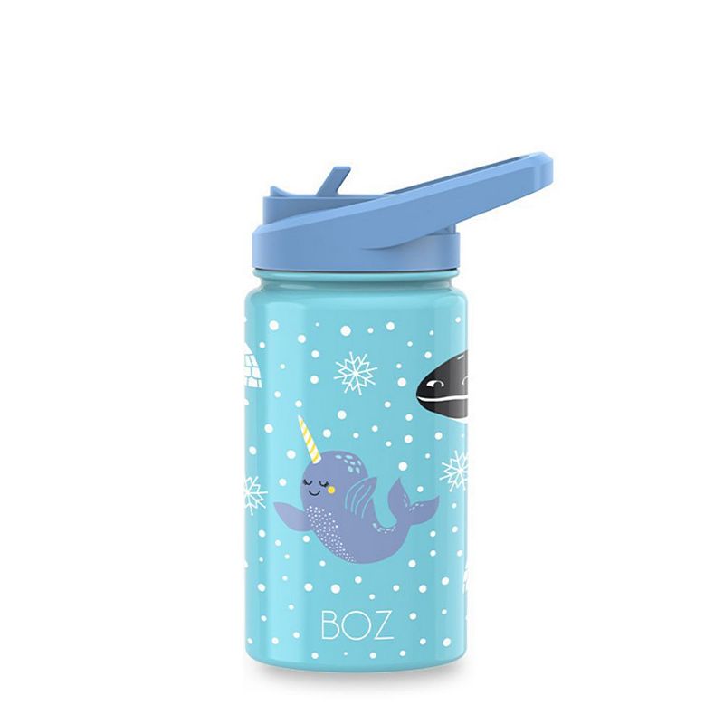 BOZ Kids Stainless Steel Insulated Water Bottle with Straw Lid