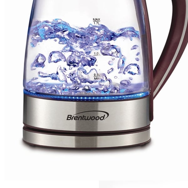 1.8 Quart Tempered Glass Tea Kettle in Plum