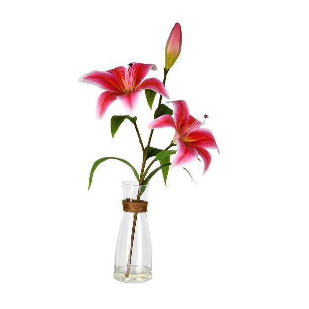 Vickerman Artificial Lily In Glass