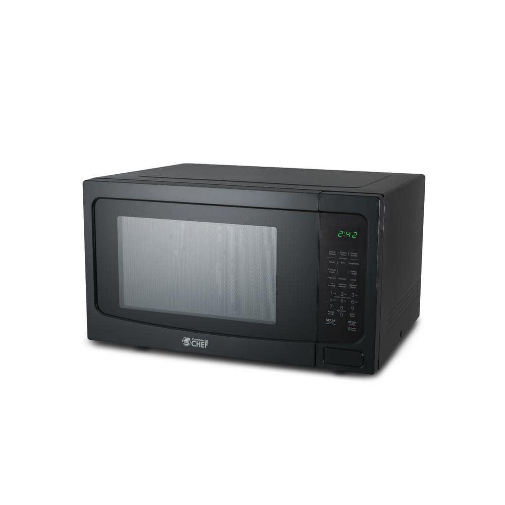 Commercial CHEF 218 in Width 16 cu ft Black 1100Watt Countertop Microwave Oven