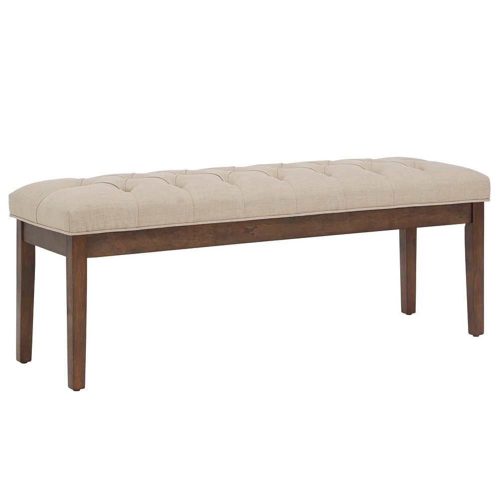 Benchwright Premium Tufted Reclaimed 52 inch Upholstered Bench by iNSPIRE Q Artisan