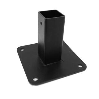 DISTINCT 55 in. Powder Coated Aluminum Post Kit for Decorative Privacy Screens In Black MT1005534