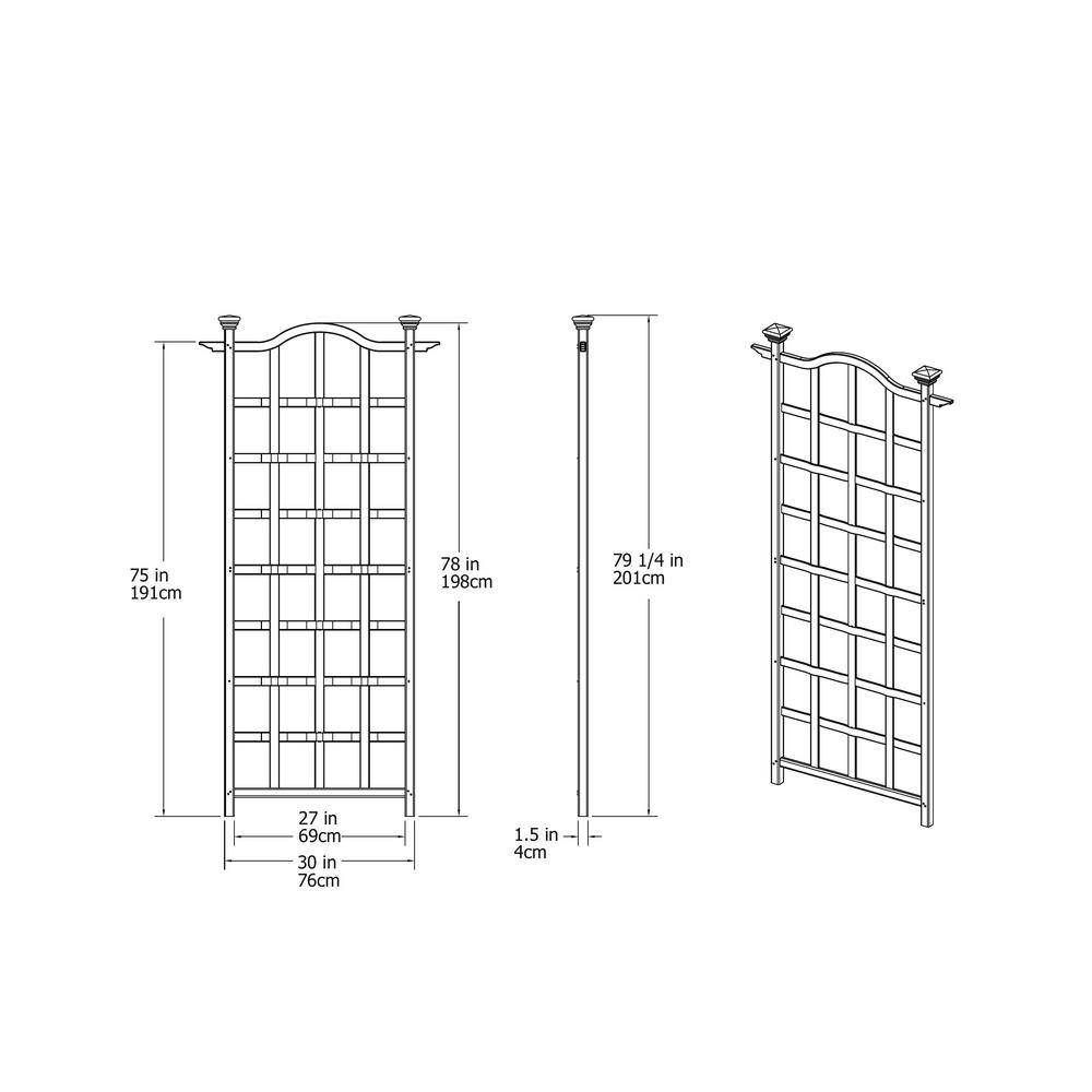 VITA 30L x 79H London Vinyl Trellis White VA68201 VA68201