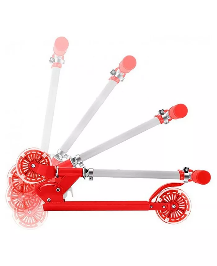 Rugged Racers 2 Wheel Scooter with Heart Print and LED Lights