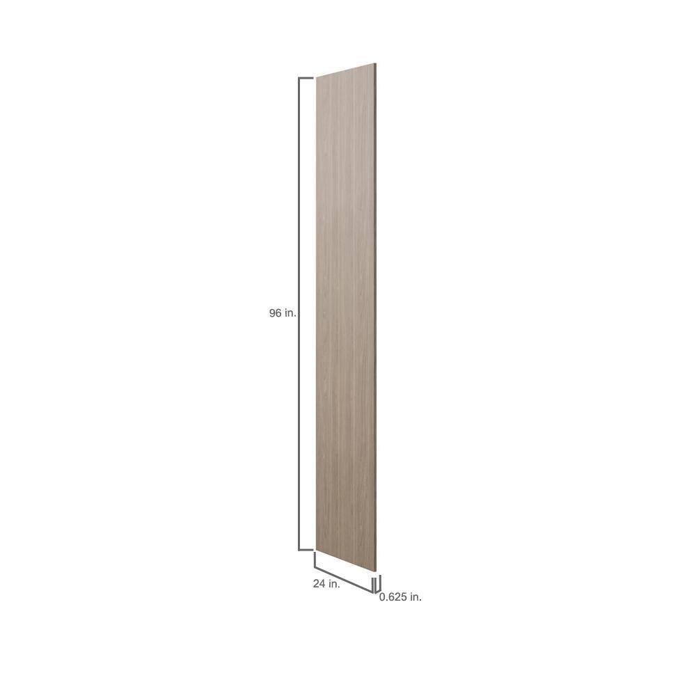 Hampton Bay Designer Series 0.625x96x23.7 in. Tall End Panel in Driftwood AP2496B-DW