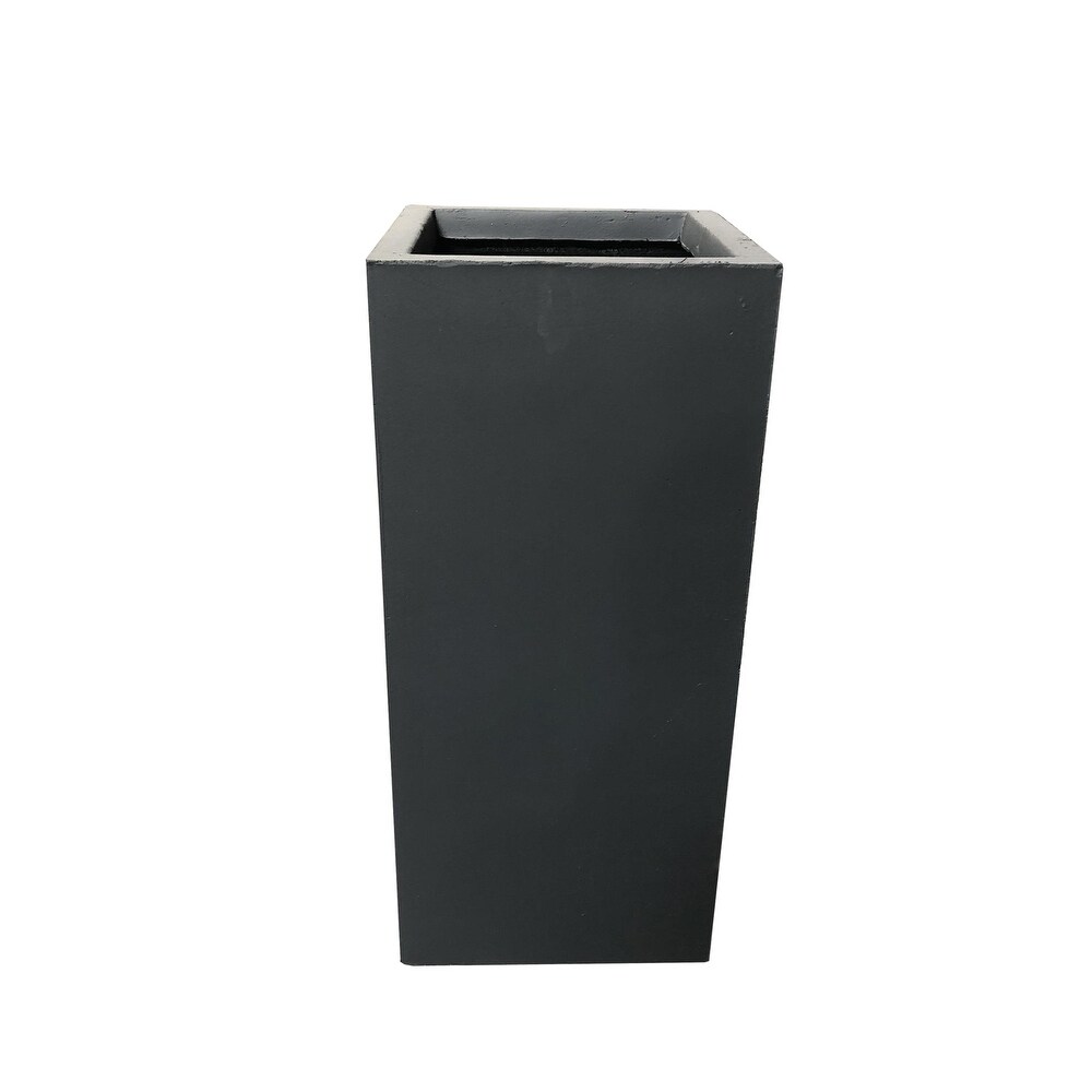 Durx litecrete Lightweight Concrete Tall Light Granite Planter Medium   11'x11'x23.6'