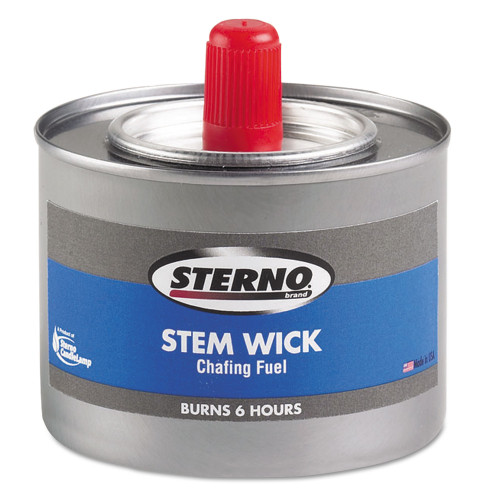 Sterno Chafing Fuel Can With Stem Wick， Methanol， 6 Hour Burn， 1.89 g， 24/Carton (10102)