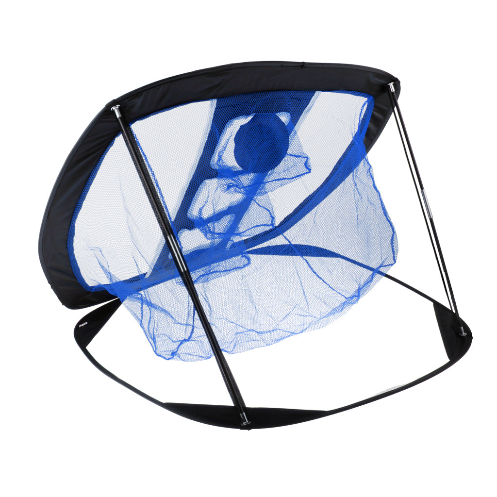 Portable Golf Chipping Net Golfing Target Net Bag，Compatible for Indoor ， black and blue， 82x72x56cm