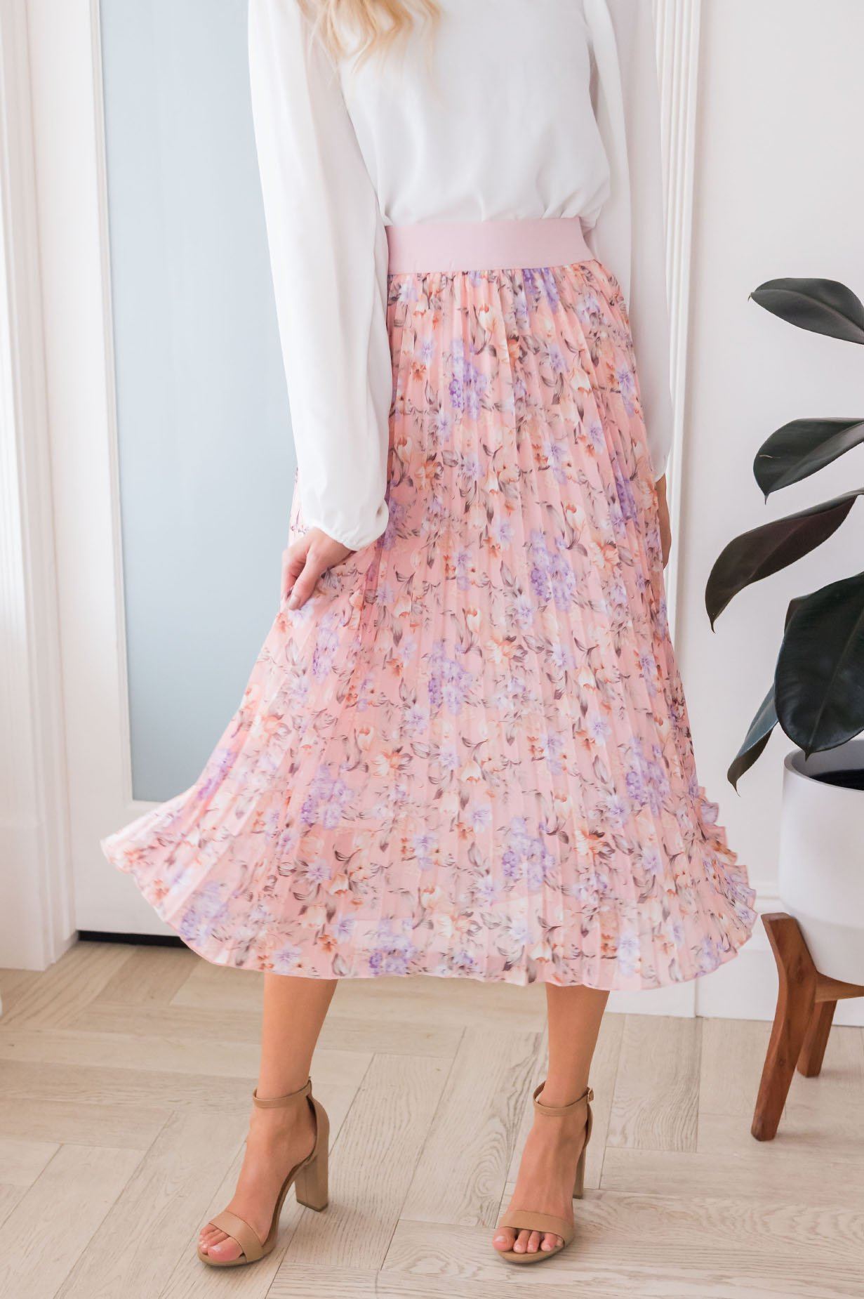 Floral Dreams Modest Pleat Skirt