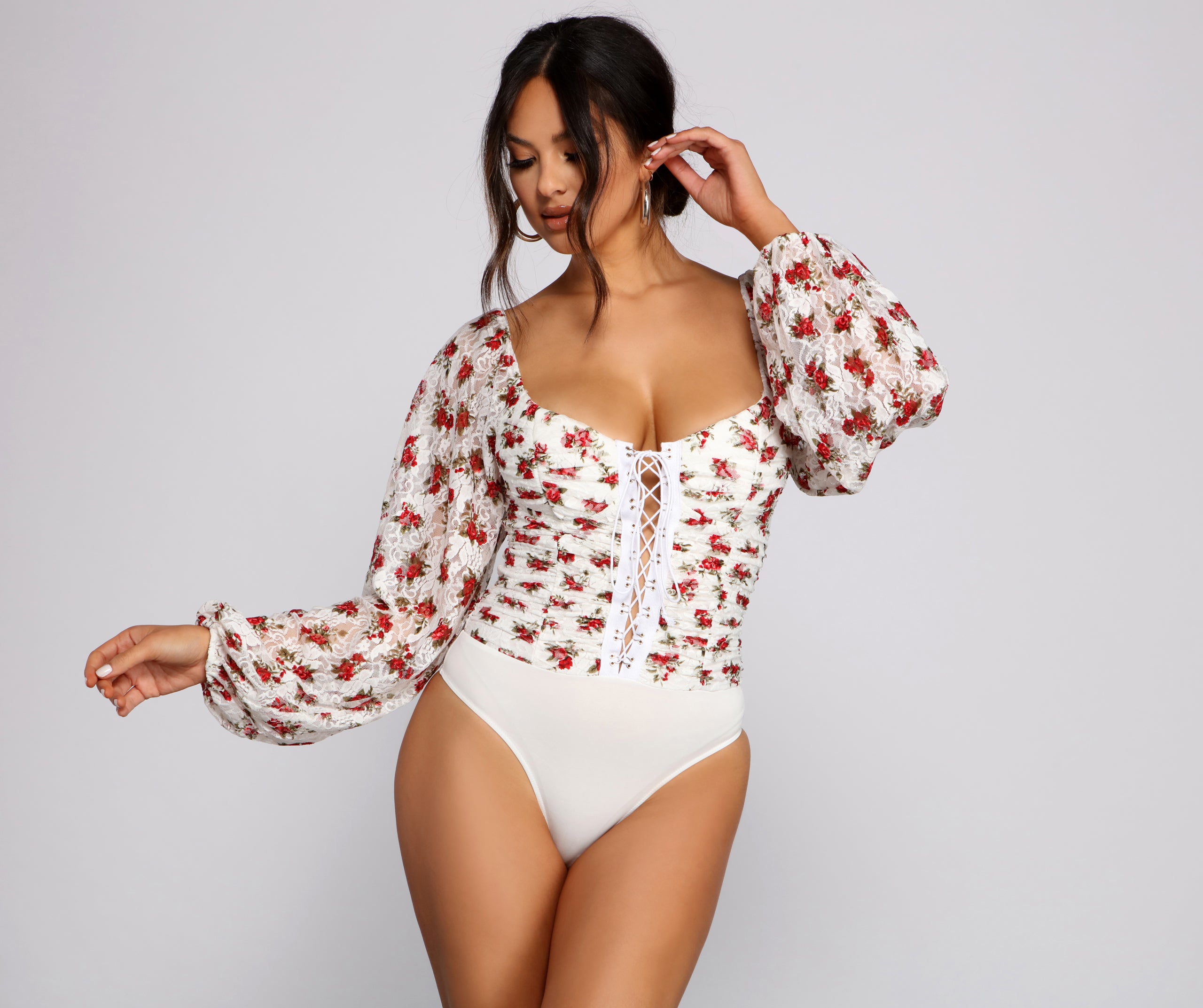 Lace and Love Floral Bodysuit