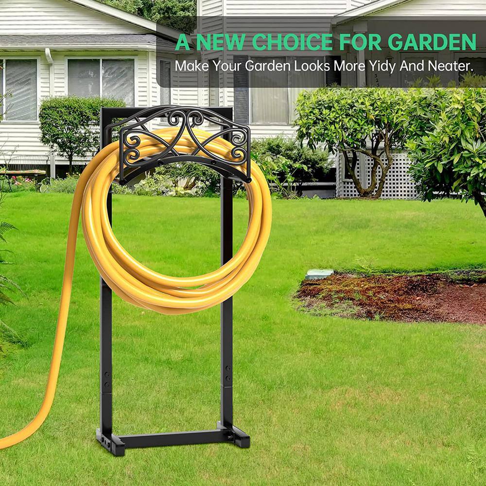 Cubilan Garden Hose Holder Thick Metal Hose Stand Freestanding Hose Holders Detachable Water Hose Stand Decorative B0BQ6FKFY1