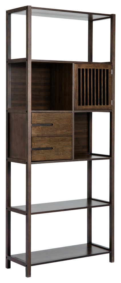 Selma Bamboo Bookcase   Transitional   Bookcases   by Boraam Industries  Inc.  Houzz