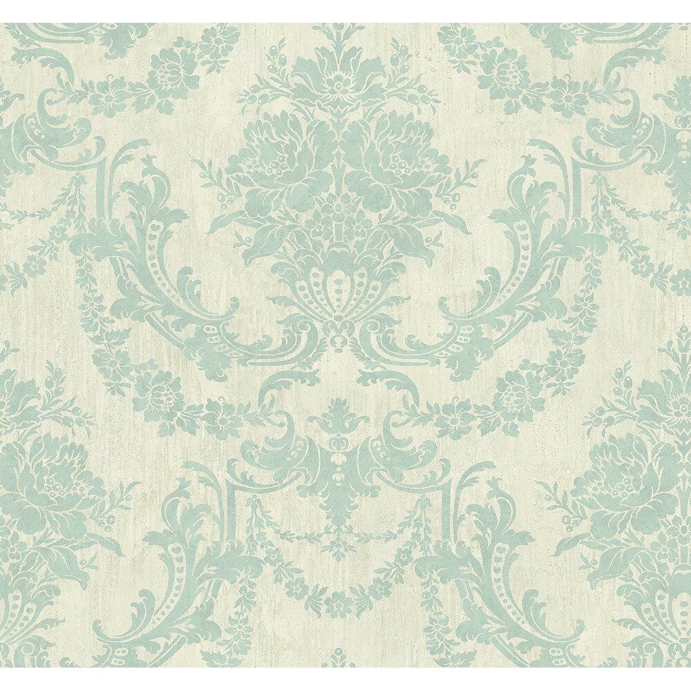 Seabrook Designs Florin Damask Unpasted Wallpaper