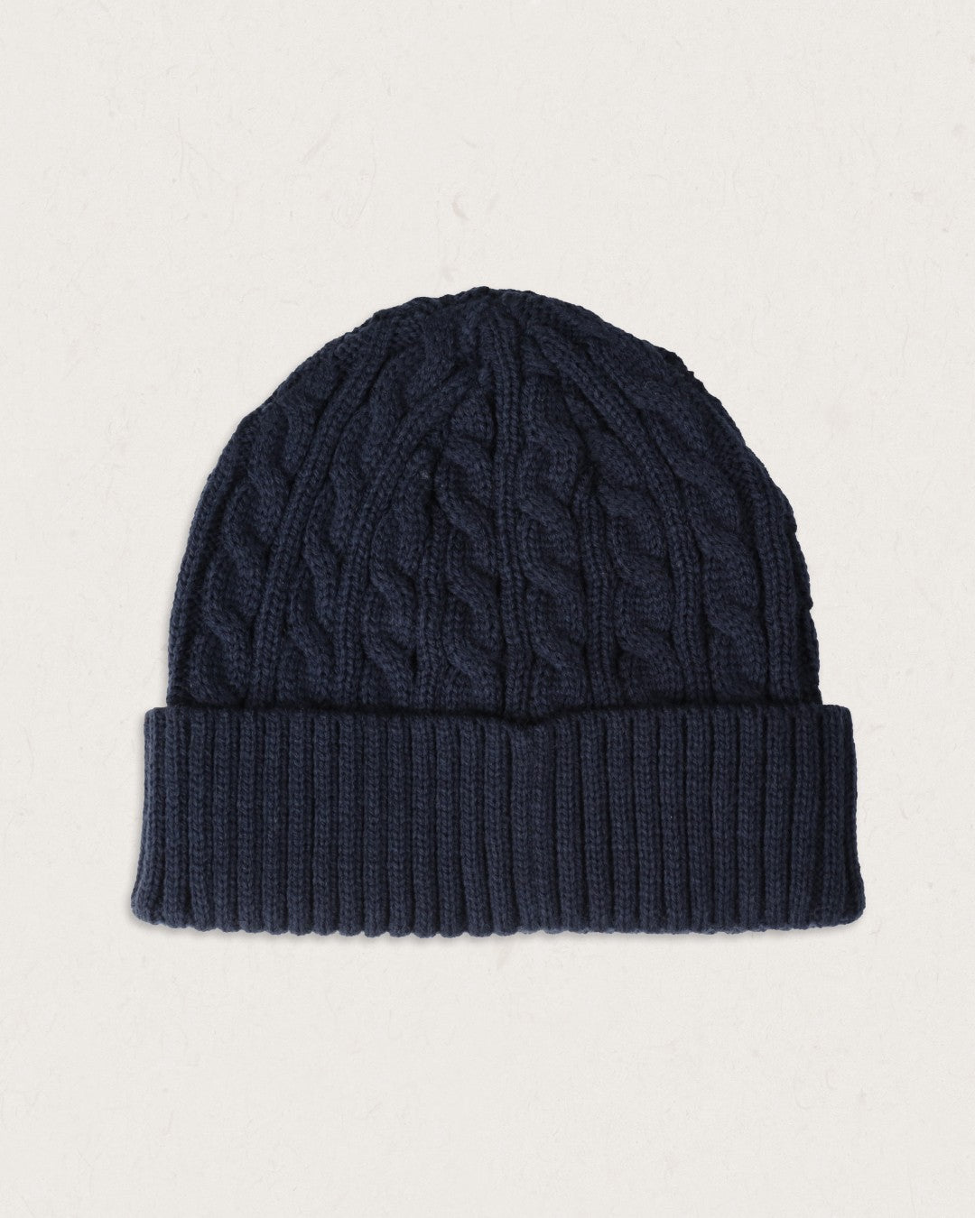 Fireside Cable Knit Beanie - Rich Navy