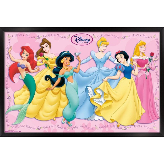 Trends International Disney Princess Gowns Framed Wall Poster Prints