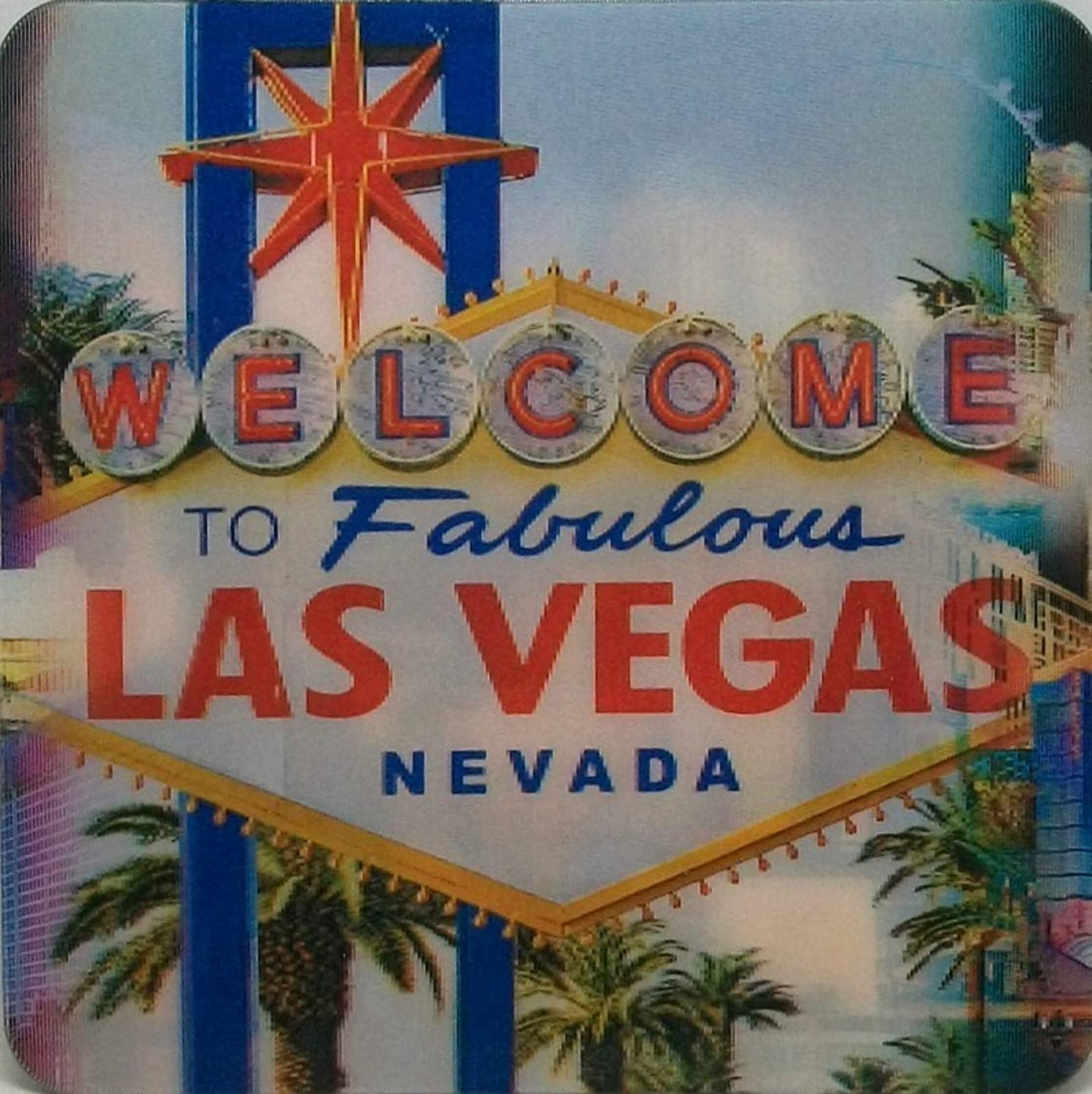 Las Vegas Nevada 3D Drink Coasters 4 Pack