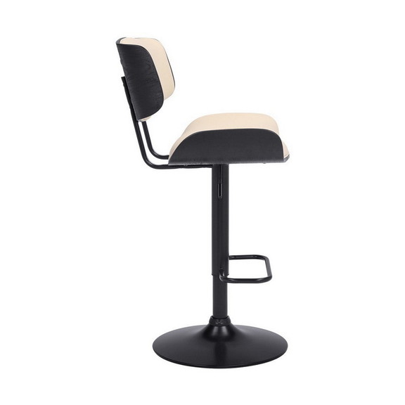 Benjara BM270410 Bar Stool with Leatherette Button...