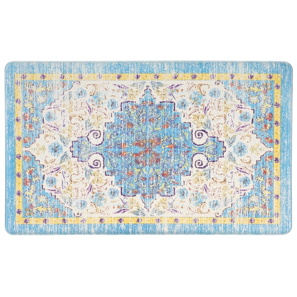 World Rug Gallery Traditional Bohemian Vintage Anti Fatigue Standing Mat