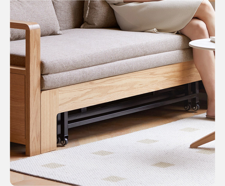 North American Oak Solid Wood Sofa Bed Modern MultiFunctional   Transitional   Sleeper Sofas   by GVAwood  Houzz