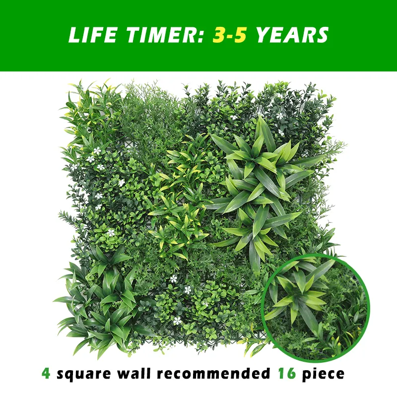 P180 Garden Supplies Decorative Faux Synthetic Grass Leaves Boxwood Hedge Panels Artificial Grass Wall