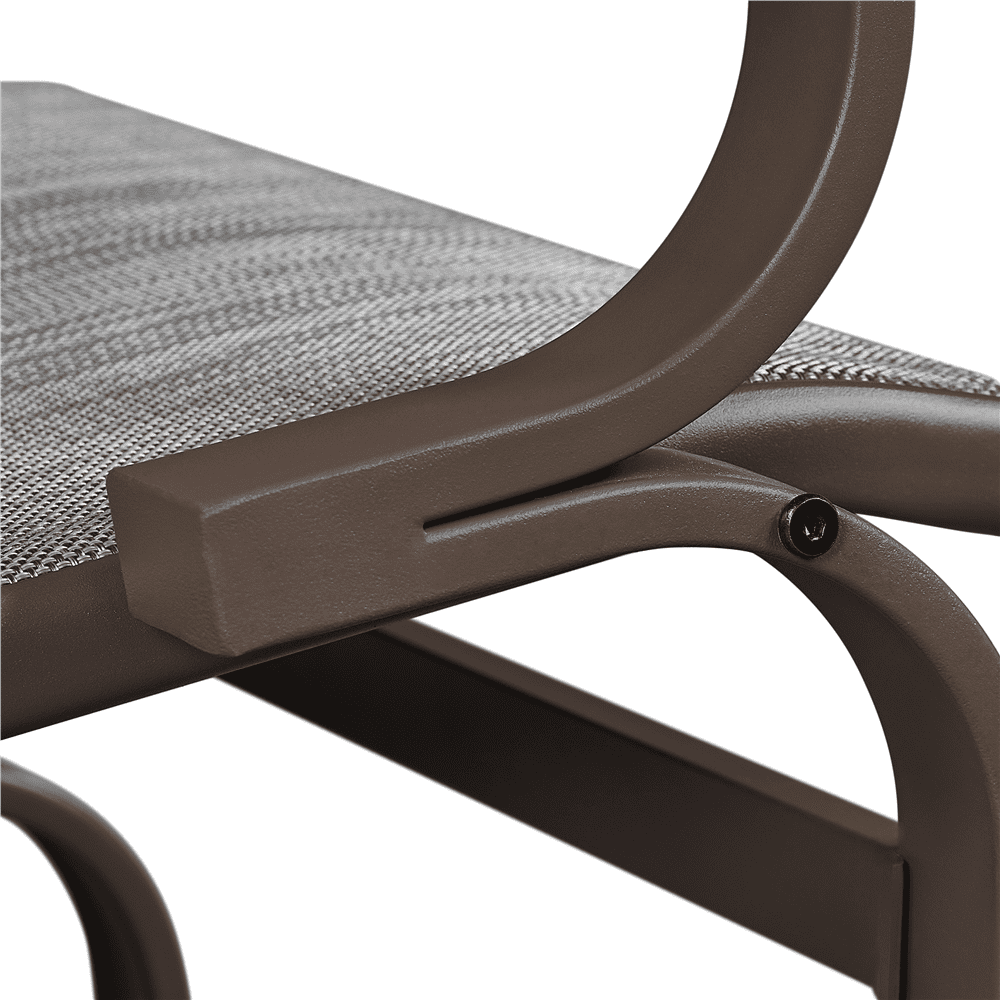 Yaheetech Porch Glider Chair w/Texteline Fabric and Steel Construction for Outdoor, Gray