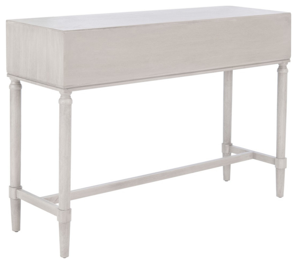 Elton 4 Drawer Console Table Distressed Greige   Modern   Console Tables   by Virgil Stanis Design  Houzz